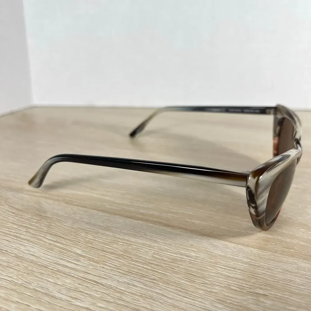 Corinne McCormack Annette 10201610 Sunglasses Striped Brown White 55-15-140